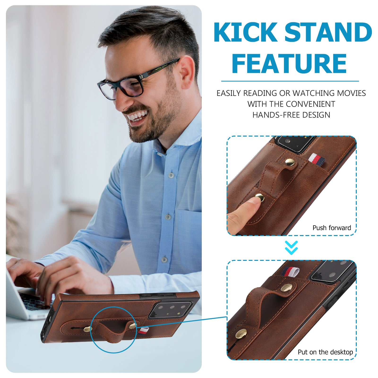 For Samsung Galaxy Note20 Ultra 5G / Note20 Ultra Cell Phone Case Anti-drop Kickstand Cover with Card Holder - Brown For Samsung Galaxy Note20 Ultra 5G / Note20 Ultra Cell Phone Case Anti-drop Kickstand Cover with Card Holder - Brown
